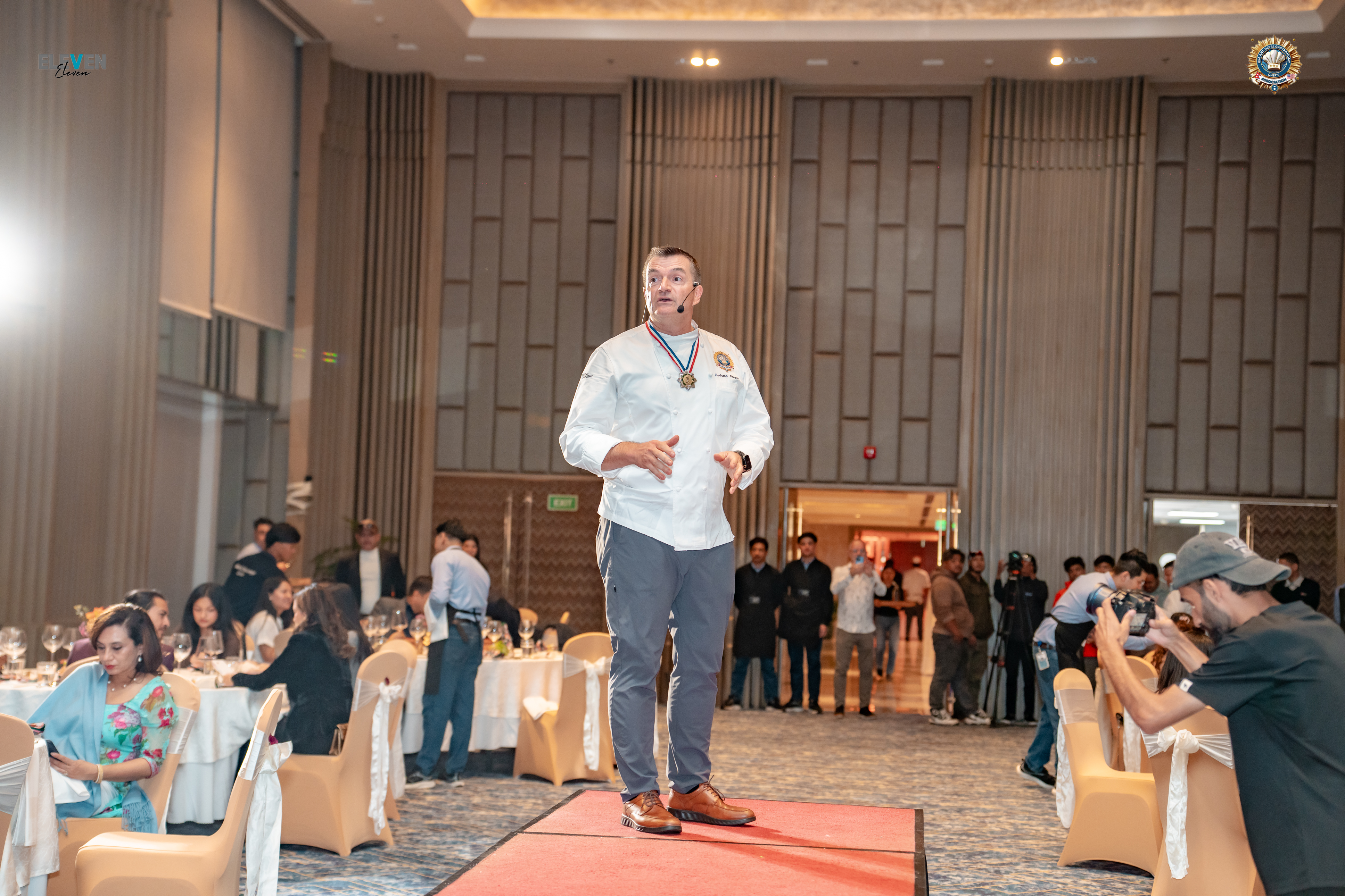 Michelin Chef Presenting His Creation